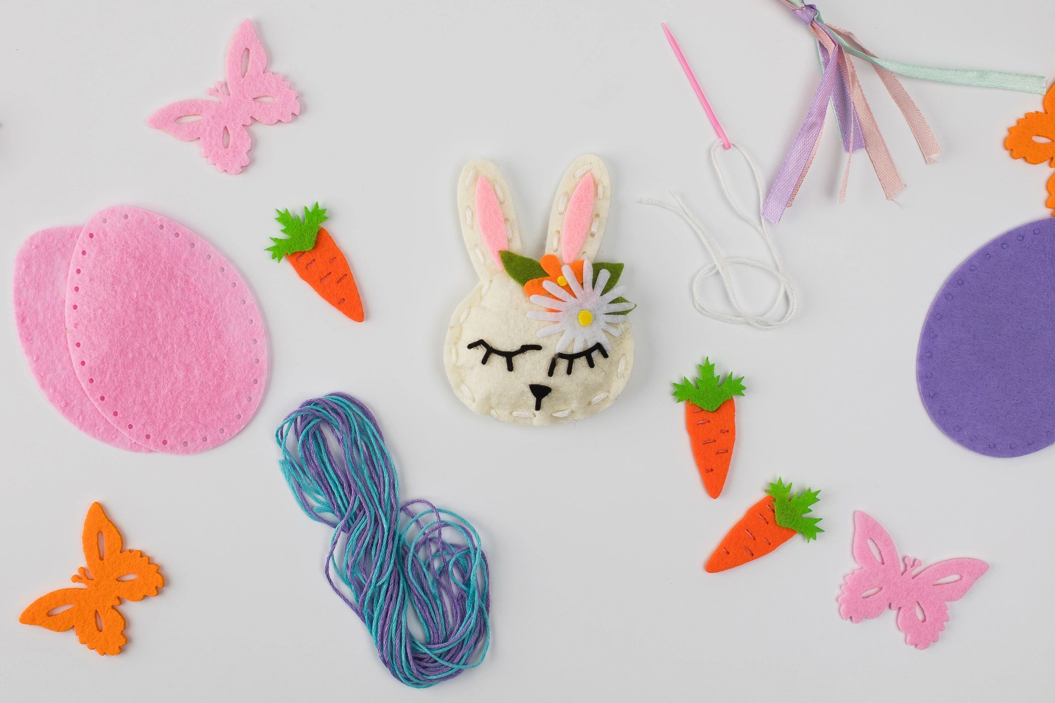 whimsical embroidery handmade crafts pastel